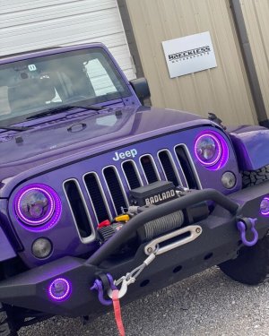 Jeep Wrangler Fog Light Halo Kit - ORACLE Lighting - UV/Purple - `07-`17